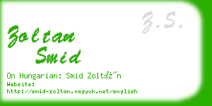 zoltan smid business card